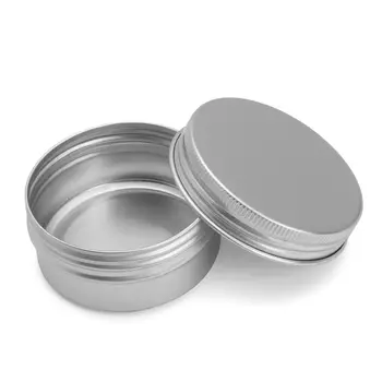 24pcs Tuščių Metalinių Apvalus Aliuminio Skardines Box Silver Kosmetikos Grietinėlės Indelį Puodą Atveju saugoti prieskoniai žolės Konteinerio Varžto Sriegio Lūpų