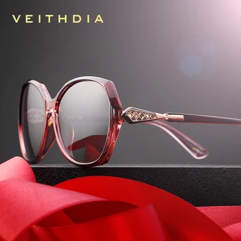 VEITHDIA moteriški Saulės akiniai Poliarizuoti Gradientas Objektyvas Prabangos Ponios Dizaineris Akiniai nuo saulės, Akinių Aksesuarai Moterims 3169