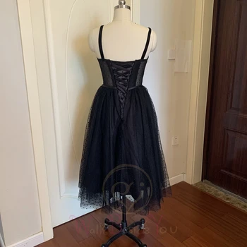 Juodoji Arbata-Ilgis Trumpas Kokteilių Suknelės 2020 Brangioji Kaklo Oficialią Šalies Prom Chalatai Moterims Baigimo Homecoming Skraiste Sukienki