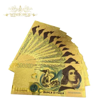 10vnt/daug Didmeninės Kainos Spalvos Italija Banknotų Rinkiniai 500,000 Lire Banknotų Replika Pinigų Rinkimo