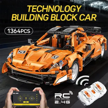 1364PCS Miesto App RC/ne-RC Sporto Transporto priemonės Plytų Kūrėjas Technikos Nuotolinio Valdymo Lenktynių Automobilių Blokai Žaislai Vaikams
