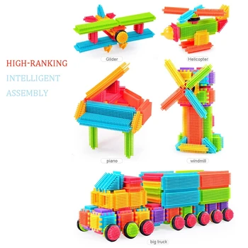 150pcs Šerių Formos 3D Blokai Žaislas Plytelės Statybos Playboards Žaislai Souptoys Švietimo Dovana Vaikams Hands-on