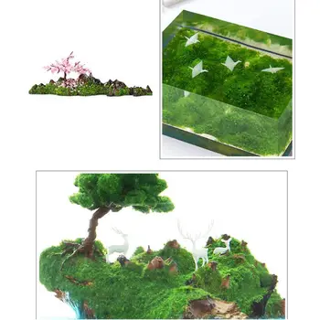 20 Spalvų Moss Sponge Medžio Milteliai Miniatiūrinės Scenos Statinio Žolės Imituoti Vejos, Medžių Gėlių 