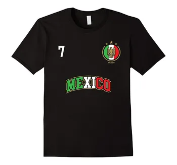 2019 vasaros mados Dizaino Medvilnės Vyrų Marškinėliai, Projektavimas Meksika Marškinėliai Skaičius 7 Soccers Komanda Sporter Meksikos Vėliava Futbol Tee