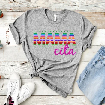 2020 Mama Cita Marškinėliai Moterims Cinco De Mayo T-shirt Mielas Mamacita Marškinėliai Juokinga Senorita Tees Tumblr Viršūnės