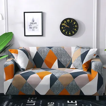2020 Šiuolaikinė Magija Spandex neslidus Sofa Cover Geometrinis Pledas Ruožas Baldai Slipcover L-stiliaus Sofa Atveju, Namų Puošmena
