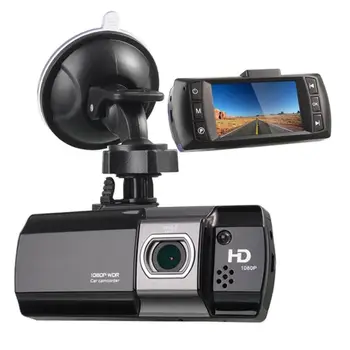 Automobilių DVR Kamera Full HD 1080P Vairavimo Recorder Car Black Box Dvigubo Objektyvo Transporto priemonių Galinio vaizdo Kamera vaizdo Kamera Naktinio Matymo Brūkšnys Cam