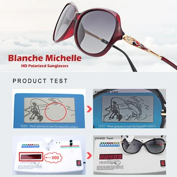 Blanche Michelle Nauji Akiniai nuo saulės Moterims Poliarizuota Derliaus UV400 moteriški Saulės Akiniai Vairavimui oculos gafas de sol mujer Su dėžute