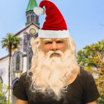 Dar Vienas Iš Mano Vyras Kalėdų Juokinga Kauke Super Minkštas Santa Suaugusiųjų Cosplay Santa Claus Kaukė Galvos Apdangalai Casque De Masque
