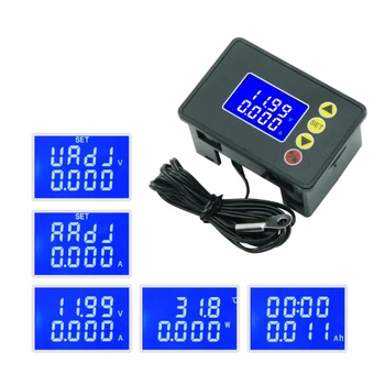DC 0-100V 10A 1000W Galios Matuoklis Digital Voltmeter Ammeter Wattmeter Kaupiamasis Laiko Talpos, su termometru, 5V (12V 24V