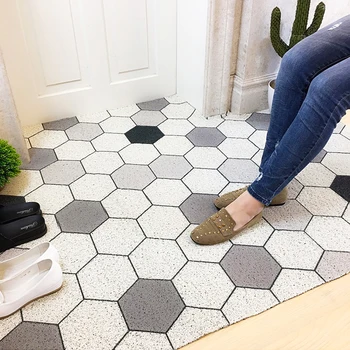Europos stiliaus marmuro šešiakampe pvc kilimas namo aukšte veranda, kambarys, vonios kambarys słomianka pėdos padas neslidus absorbentas kilimas gali būti sumažintas