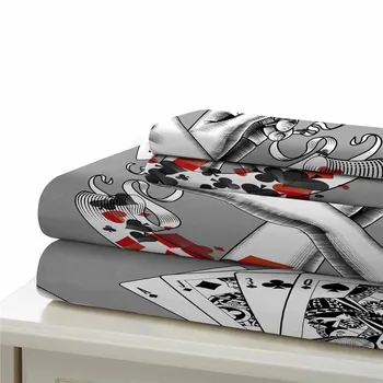 HELENGILI 3D Patalynės Komplektas Kortos Spausdinimo Antklode Padengti Nustatyti Patalyne su Užvalkalas Lova Nustatyti Namų Tekstilės #PK27