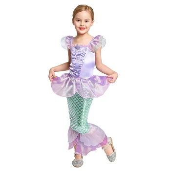 Istorija Undinėlė Išgalvotas Princesė Suknelė Mergaitėms Sirena Dizaino Vaikų Vasaros Princesė Arielis Kostiumas Vaikams Halooween Suknelė