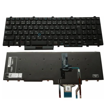 JA JP Nešiojamojo kompiuterio Klaviatūra Dell Latitude 5550 Pagrindinės 5580 E5550 E5570 E5580 Borderless su ištiestu klijuoti su apšvietimu
