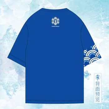 Japonijos Anime Touhou Project Cirno Cosplay Apvalios Kaklo Atsitiktinis Mados T-shirt Vyrai Moterys Vasarą Medvilnės trumpomis Rankovėmis Tee Viršūnes Studentas