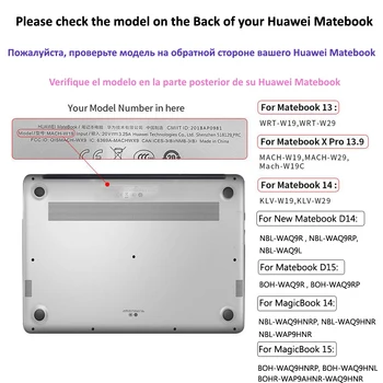 Lapto Atveju Padengti Huawei Matebook 13/14/x pro. 2019 m. 2020 m /Matebook D14 D15 Garbę Magicbook 14 15 Visišką PVC Apvalkalas Karšto Fundas