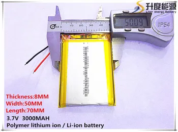 Li-po 3,7 V 3000mAh 805070 Ličio Polimero Li-Po ličio jonų Baterija ląstelių Mp3 MP4 MP5 GPS mobiliųjų