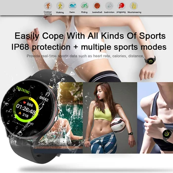 LIGE Naujas Smart Watch Vyrai Visiškai Jutiklinis Ekranas Širdies ritmo Monitorius Kraujo Spaudimas Fitness tracker Sporto Žiūrėti vandeniui Smartwatch