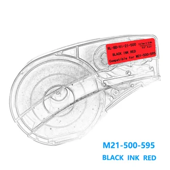 M21-500-595 Juodu ant Balto Suderinama BMP21-PLIUS IDPAL ir LABPAL Etikečių Spausdintuvas gero Sukibimo Vinilo kinas Etiketės Juostos
