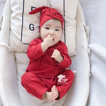 Naujagimio mergina drabužius&romper 0-3 mėnesių 2020 m. Pavasarį medvilnės Princesė jumpsuit bamblys gėlių Rompers Baby Girl Drabužių 6