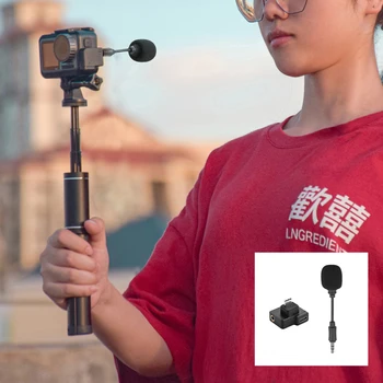 Nešiojamų 3.5 mm Mini Mikrofonas, Audio Adapteris, skirtas DJI OSMO Veiksmų Sporto Fotoaparato Mic Lengvas Įrašymo Šaudymo Reikmenys