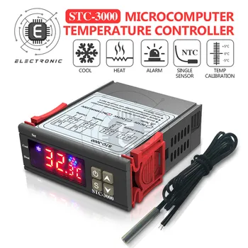 STC-3000 Aukšto Tikslumo Skaitmeninis Termostatas, už Inkubatoriaus Temperatūros Reguliatorius Thermoregulator Šildymo Aušinimo 12V /24V/220V