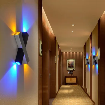 Tiesioginis pardavimas, X-formos sieniniai šviestuvai, LED siena lempos, fonas, apšvietimas, praėjimų / naktiniai staleliai, lempa, patentuotas dizainas modeliai