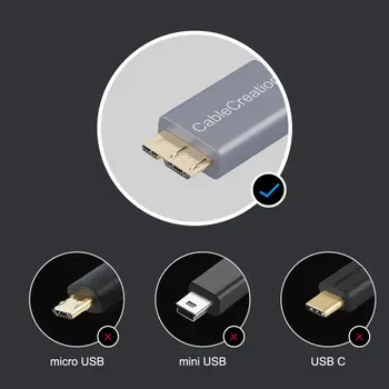 USB 3.0 Micro Laidas, Trumpas USB 3.0 A-Micro B Laido, Suderinama su Išorinį Kietąjį Diską, HD Kamera, Baterija Samsung Galaxy S5