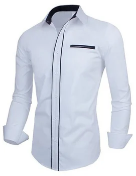 ZOGAA Baltos spalvos vyriški Marškinėliai Spausdinimas Atsitiktinis ilgomis Rankovėmis Slim Fit Mens Marškinėliai Paprastas Dizainas Mados Vasaros Tees Vyrų Viršūnes 2020 m.