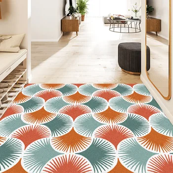 Šiaurės Spalvinga geometrijos prieškambaryje kiliminė danga, PVC vielos kilpa kilimėlis INS Durų kilimėlis kambarį grindų kilimėlis vonios kambarys, neslidžia kilimas