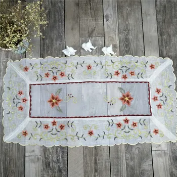 Šiuolaikinės Išsiuvinėti lova stalo runner audinio danga vėliavos rankšluostį mantel Nappe nėrinių arbatos Staltiesė šalis, Kalėdų, Velykų vestuvių dekoras