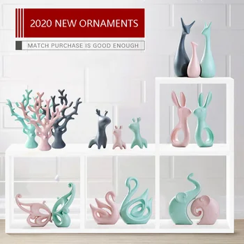 2020 Atnaujinimus Šiaurės kūrybos namų dekoro priedai kambarį vestuvių papuošalai keramikos Gyvūnų dramblys Elnias baldai