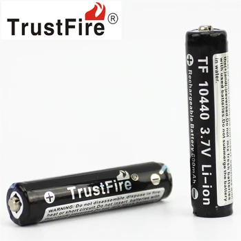 2vnt/daug TrustFire 10440), 3,7 V 600mAh Įkrovimo Baterija (akumuliatorius Ličio Baterijos su PCB Apsaugos Naras Valdybos Žaislų priekiniai žibintai