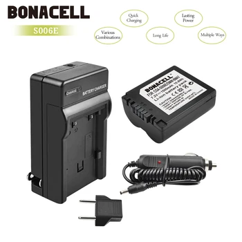 Bonacell 1500mAh CGA-S006 CGR CGA S006E S006A S006 NT-BMA7 Fotoaparato Baterija+Kroviklis Panasonic DMC FZ7 FZ8 FZ18 FZ28 FZ50