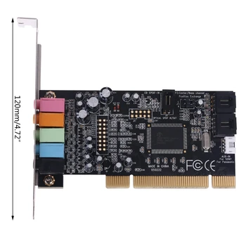 Klasikinis PCI Garso plokštė 5.1 CH CMI8738 Chipset Garsas, Skaitmeninis Desktop Pci Express Korteles 5.1 Kanalo TXC097