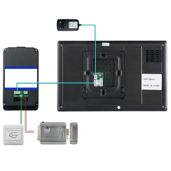 Laidinio Vaizdo Durų Phone 7 Colių Spalvotas TFT LCD Smart Video Domofonas Doorbell su infraraudonųjų SPINDULIŲ Naktinio Matymo Kamera Paramos ID Kortelės Atrakinti