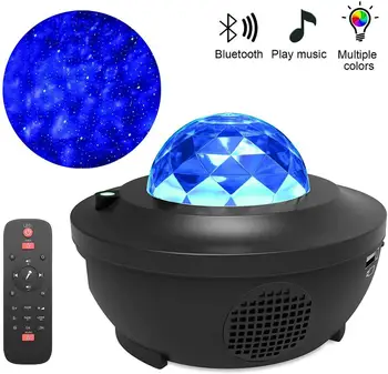 Led naktį, šviesos, žvaigždėtas dangaus projektorius galaxy garsiakalbis Lempos Projekcijos spalva Blueteeth USB Balso Valdyti Muzikos Grotuvą chrismas dovana