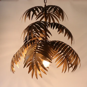 Loft šiuolaikinės kokoso medžio pakabukas šviesos diodų (LED) E27 pramonės kūrybos kabo lempa kambarį restoranas miegamasis viešbučio fojė