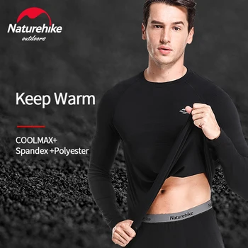 NatureHike Mens Bazės Sluoksnis ilgomis Rankovėmis Šilumos UnderShirt HotDry CoolMax wicking komfortą sportiniai Moteriški apatiniai innerwear