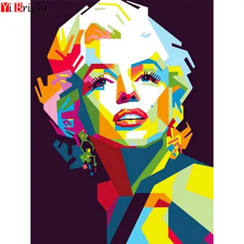 NAUJAS Diamond Tapybos 5D Žinomų Žvaigždės Marilyn Monroe atvaizdą cros dygsnis 