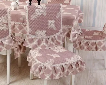 NAUJAS! Premium lino žakardo tableclothlace staltiesė Kėdė padengti valgomojo komplektas aukštos kokybės vestuvių staltiesė virtuvės stalo