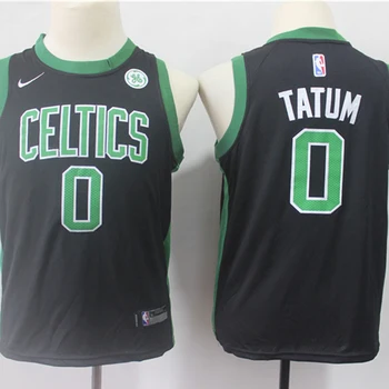 NBA Jaunimo Boston Celtics #0 Jayson Tatum Krepšinio Jersey Apvalios Kaklo Swingman Megztiniai Akių Orui Siūlės vaiko Megztiniai