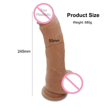 Oda atrodo Realistiškas Penis Super didelis Didelis Dildo Su siurbtuko Sekso Žaislai, Moters Sekso Produktai Moterų Masturbacija Gaidys