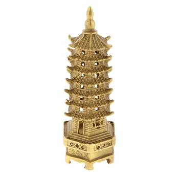 Tradicinis Kinų Vario Budistų Wen Chang Bokšto Modelis Statulėlės Budizmas Stupa Pagoda Bokštas