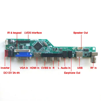 Už B133XW02 V0 V1 V2 1366*768 T. V56 ekranas valdiklis ratai kortelės VGA, USB, AV RF nešiojamas skydelis WLED LVDS 40Pin 13.3
