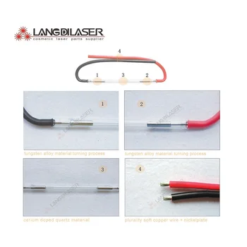 Xenon flash lempa IPL lazeriai : 7*60*125F - wire , IPL flash Lempa toplaser galva vienetų