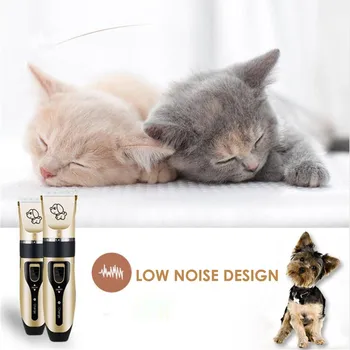 Įkrovimo Mažai triukšmo naminių Gyvūnėlių Plaukų Clipper Valiklis Cutter Viliojimo Kačių ir Šunų Plaukų Žoliapjovės Elektros Augintiniai Plaukų kirpimas Mašina USB Mokestis