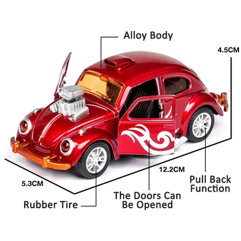 1:36 Masto Klasikinis Vabalas Automobilio Modelį Diecasts Transporto Priemonės, Žaislai, Modeliavimo Lydinio Auto Su Karšto Traukti Atgal, Ratų Automobilių Žaislai Vaikams Dovanų