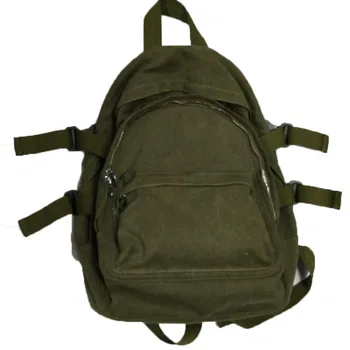 2020 m. naujas stiliaus Japonijos ir korėjos armijos žalioji drobė maišelis retro dukart maišelį turistinius kelionė lauko multi-kišenėje kuprinės