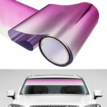 20x150cm Viršuje Priekyje priekinio Stiklo, Folijos Saulės Apsaugos Gradientas Juoda/Žalia/Violetinė Automobilio Tonavimas Plėvelės skėtį nuo saulės Vairuotojo Vairavimo